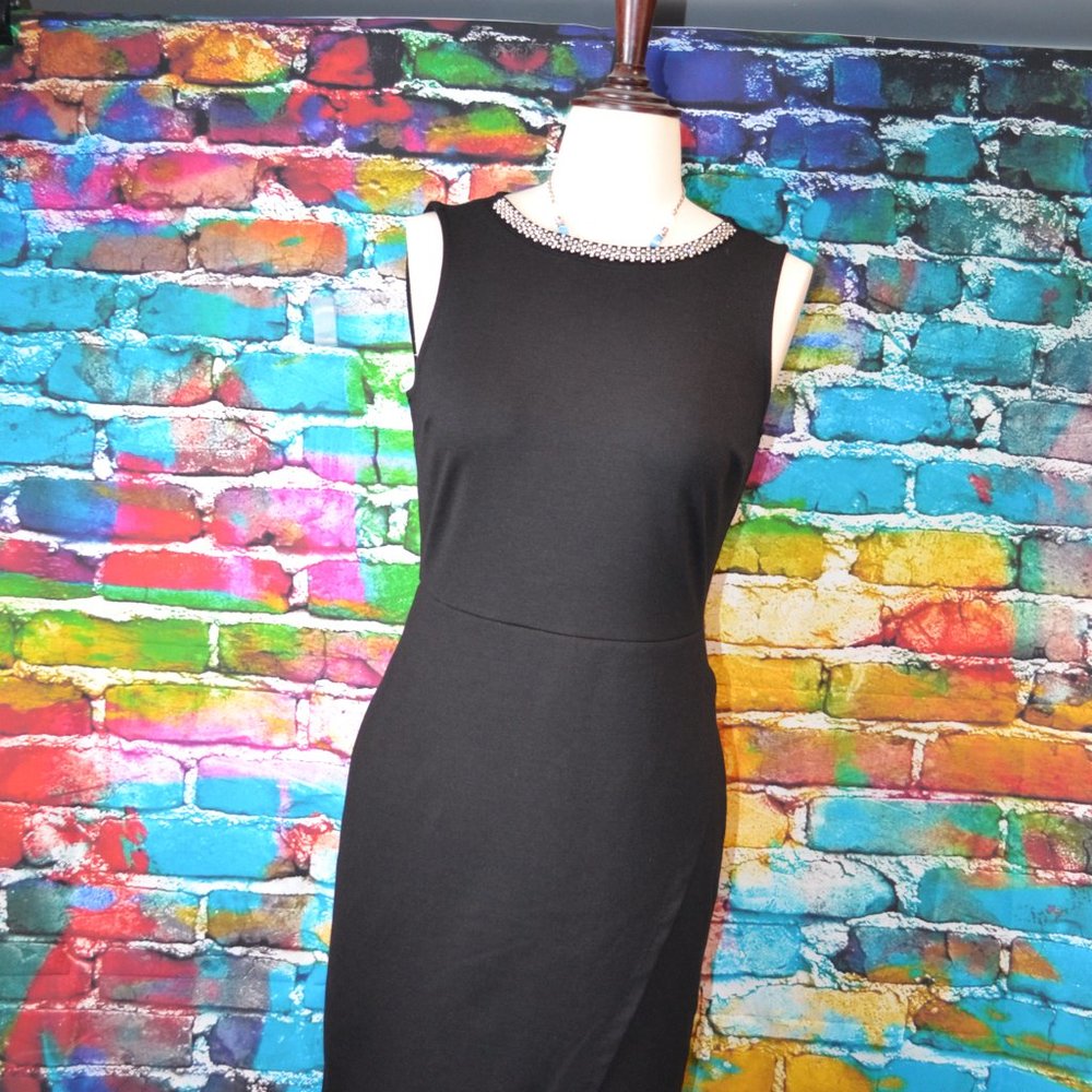 Apt.9 Black Sleeveless A Line Dress Size 6 - Picture 5 of 11